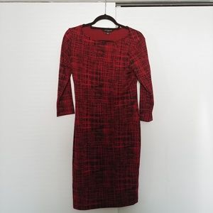 Sharagano Red and Black Dress